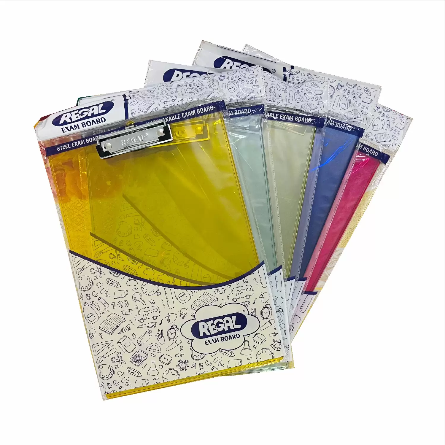 REGAL COLORED TRANSPARENT UN BREAKABLE CLIP BOARD